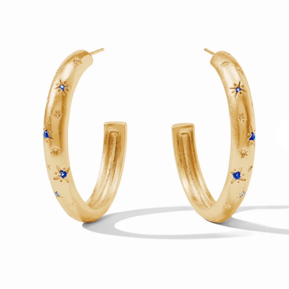 Julie Vos Luna Stone Large Hoop